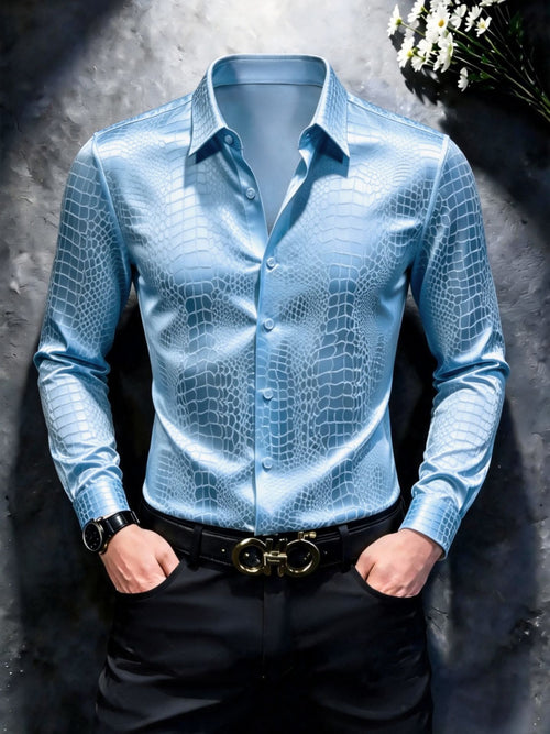 2026 Summer Embroidered Men's Short-Sleeve T-Shirt Trendy Slim Fit Crew Neck