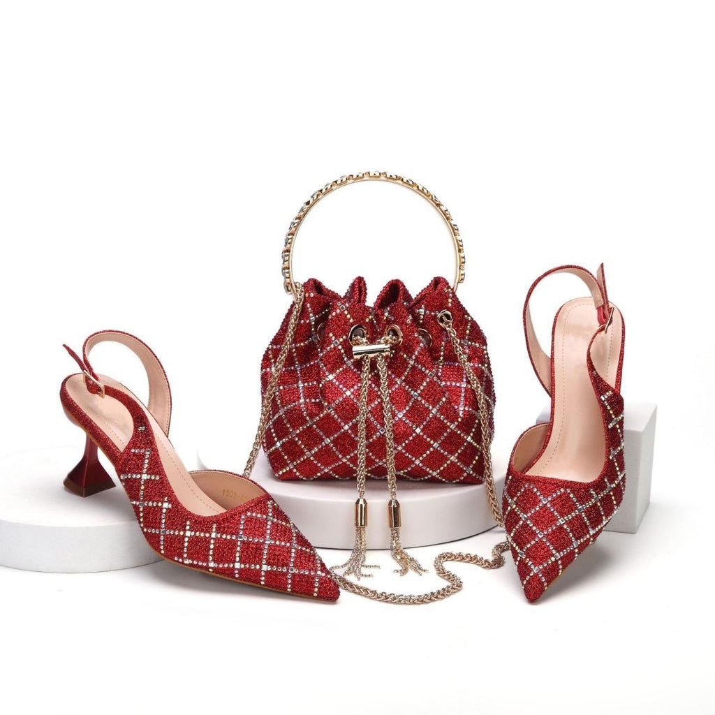 AliExpress stiletto pointed-toe rhinestone-encrusted summer women's sandals with bags