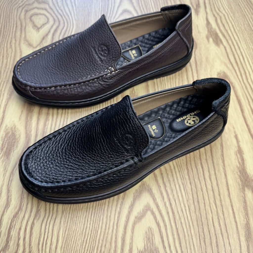 2026 New Style Men's Shoes with Soft Sole Made of Top-Grain Cowhide, Genuine Leather Casual Wear