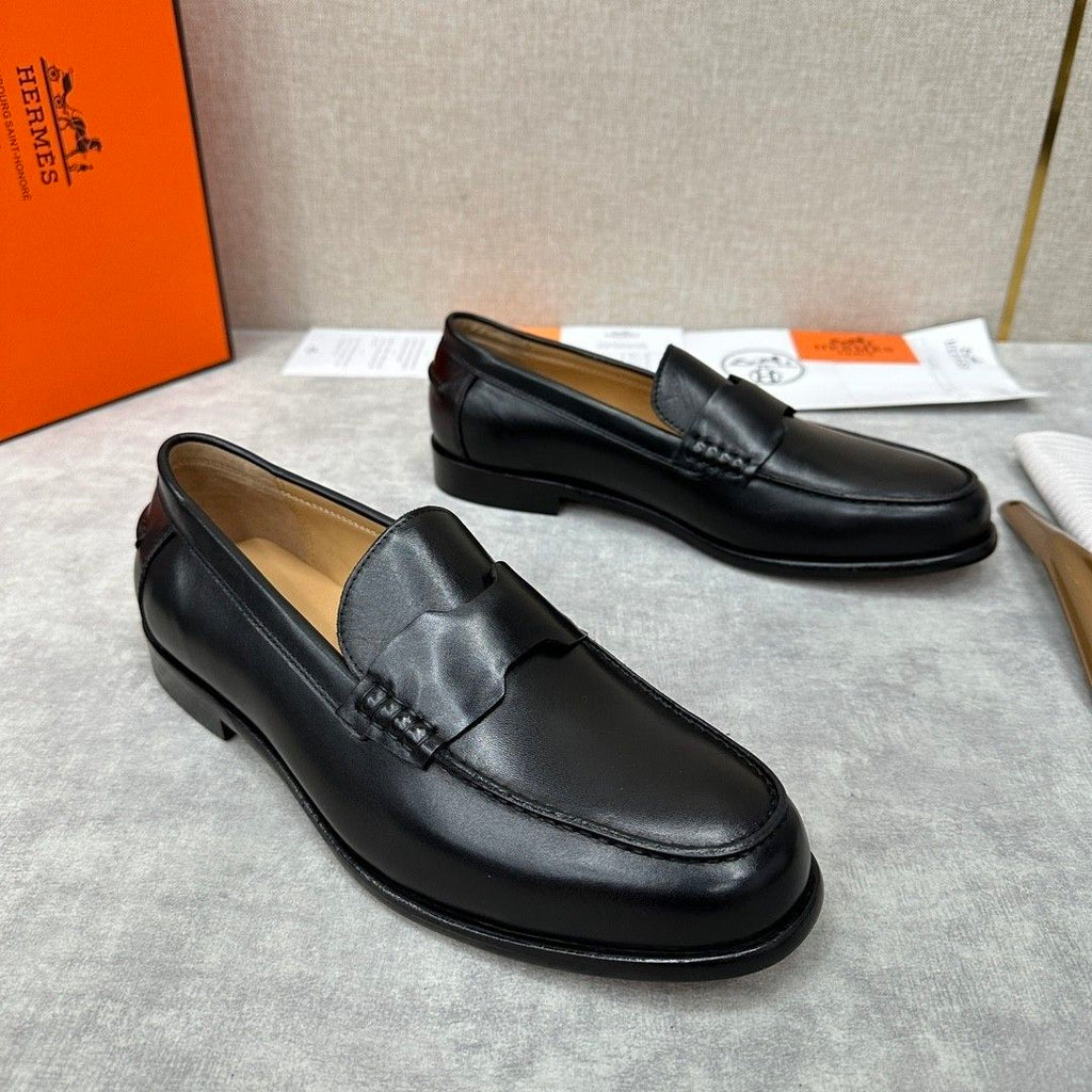 Discounted men's leather shoes, summer, genuine leather, breathable, men's business casual platform loafers