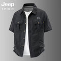Official Authentic Jeep PIRIT Men's Short-Sleeve Shirt, New Summer Style, Mature Uncle's