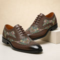 Retro patterned brogue leather shoes, versatile and stylish men's dress shoes