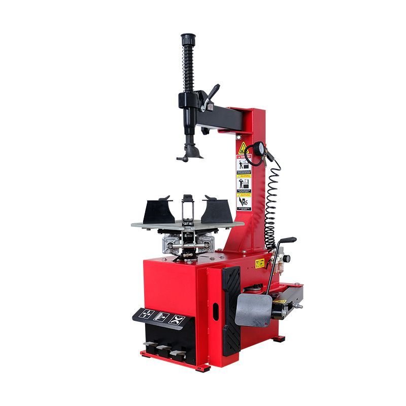 New fully automatic tire changer with explosion-proof belt, auxiliary arm tilting, and automatic tire loading.