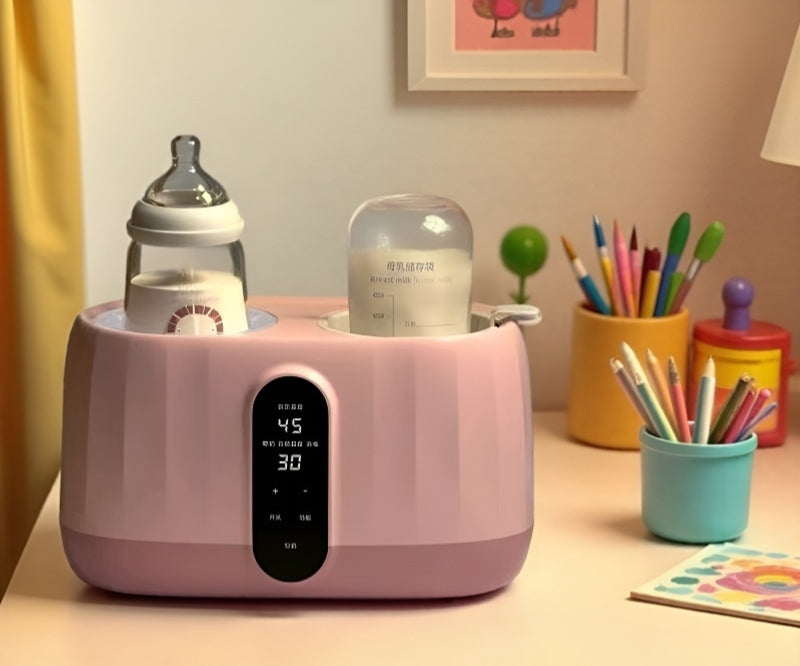 Constant temperature baby bottle shaker, 2-in-1 for warming milk, fully automatic and quiet for babies.