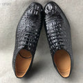 Crocodile leather business shoes, made from a single piece of seamless, hand-stitched, durable genuine leather with a Goodyear outsole.