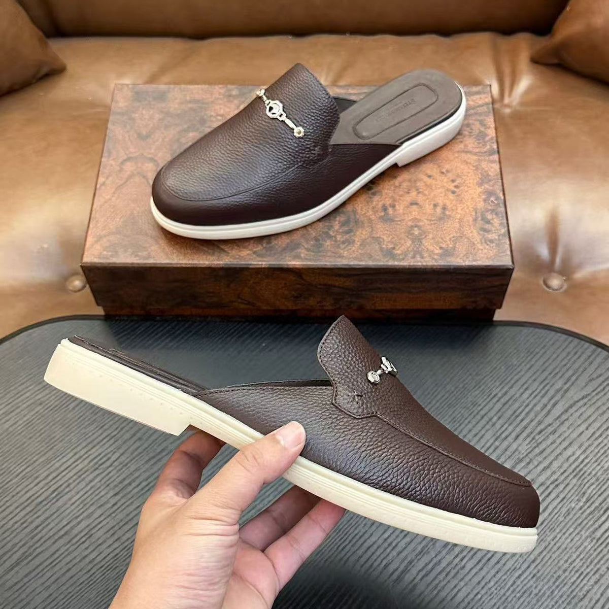 Stefano Ricci SR New Men's Fashion Casual Closed-Toe Slippers (Export Shoes)