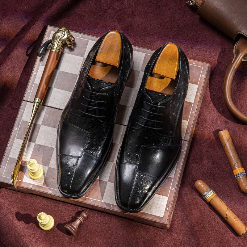 Men's leather shoes, business formal style, British style, youth, genuine leather casual brogues.
