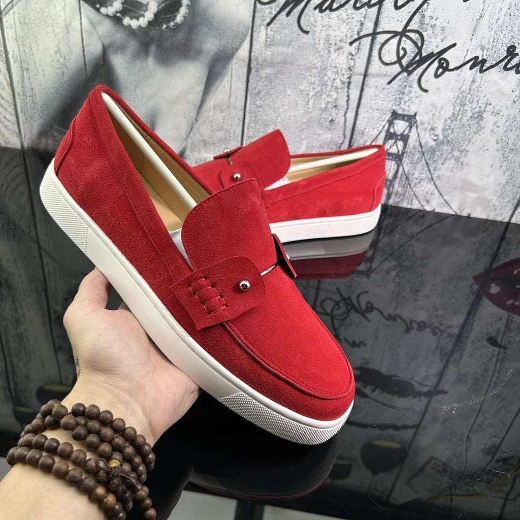 Casual British style men's loafers, platform shoes, suede, genuine leather, trendy and versatile Korean style.