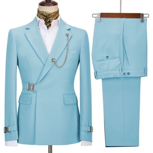 Man Suits Set Top and Pants Groom Italian Manufacturered.