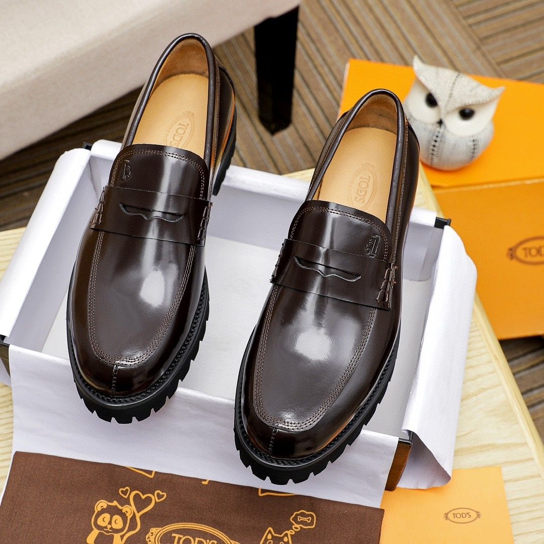 Discounted men's leather shoes, summer, genuine leather, breathable, men's business casual platform loafers