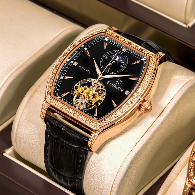 Blue and green diamond full-star watch, men's full-diamond watch, New style.