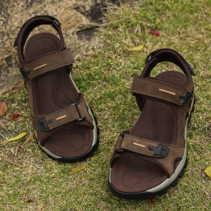 CECD Men's Shoes 2025 Summer Hot Selling Sandals - Top Layer Cowhide Soft Leather