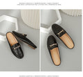 Mullie Genuine Leather Closed-Toe Half-Slippers, Women's Summer Outerwear