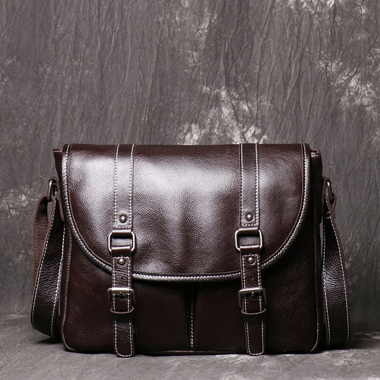 Old Leather Craftsman | Popular Men's Handbag/Briefcase in Vegetable Tanned Cowhide, Shoulder/Crossbody Laptop Bag