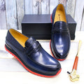 Stylish Handmade Leather Shoes for Men - Slip-on Loafers, Genuine Leather Casual Shoes, Breathable