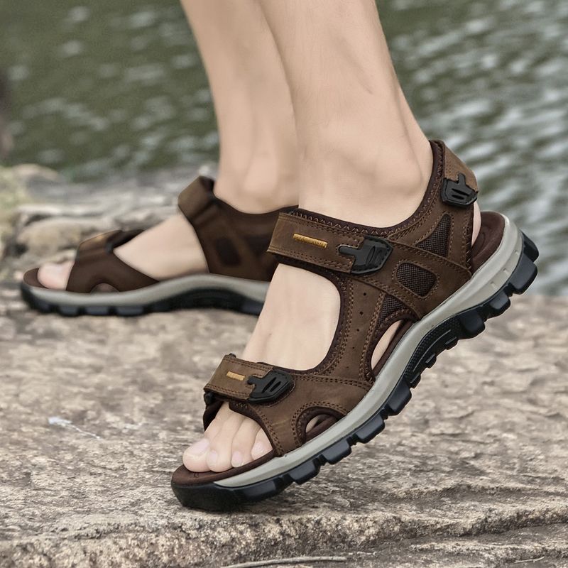 CECD Men's Shoes 2025 Summer Hot Selling Sandals - Top Layer Cowhide Soft Leather