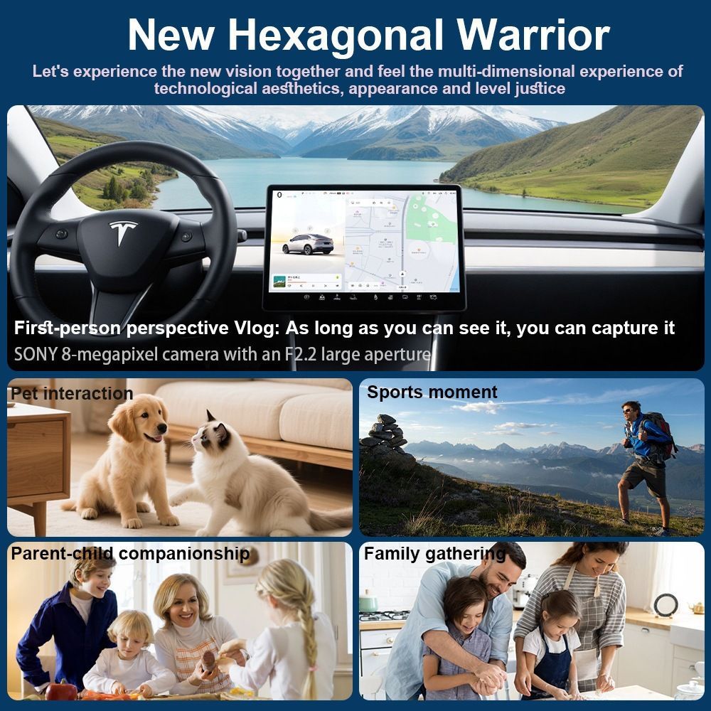 AI smart glasses with 8MP camera for video recording, translation, image recognition, and conferences.