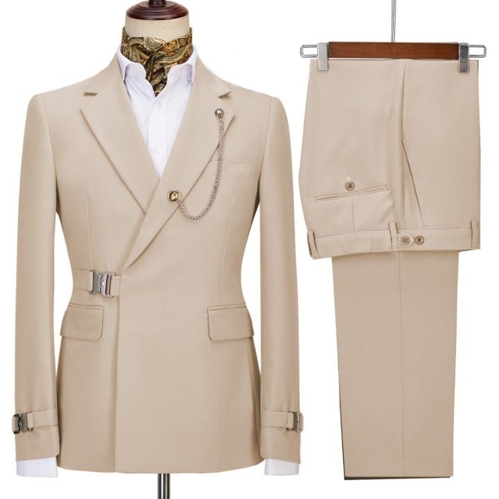 Man Suits Set Top and Pants Groom Italian Manufacturered.