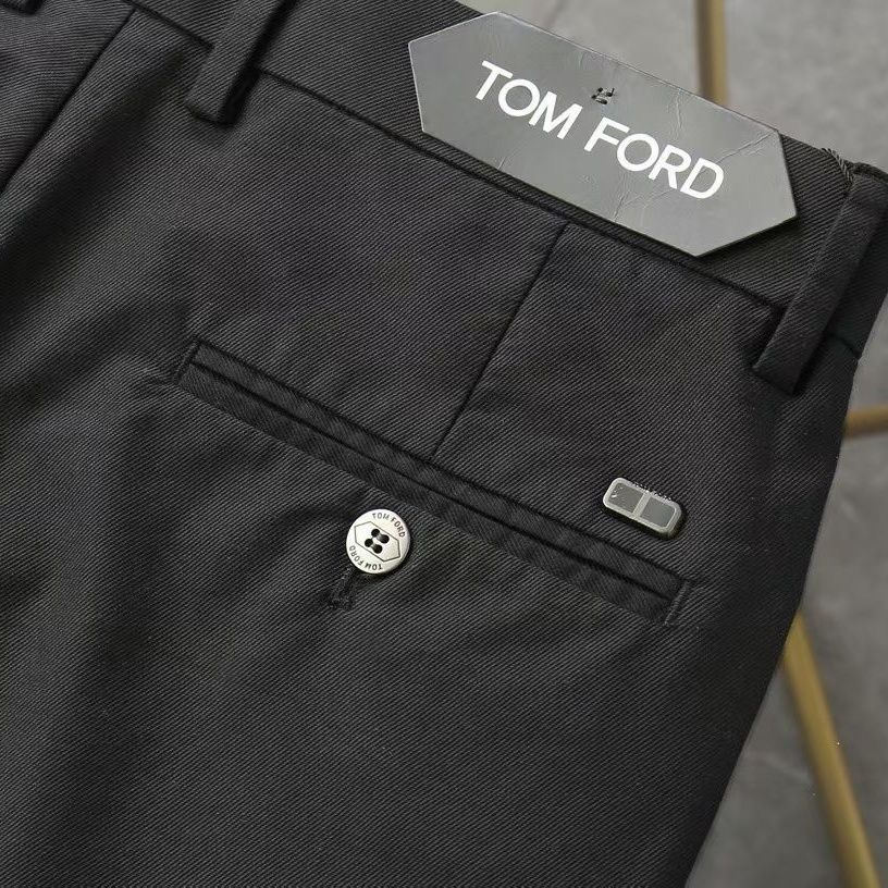Thin Silky Elastic Slim Straight Leg Casual Pants for Men, Business Style