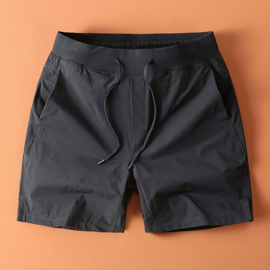 2026 Summer Breathable Quick-Drying Men's Shorts, Ice Silk Thin Style, Outerwear, Mid-Length, Slim Fit, Elastic, Sports & Casual Shorts