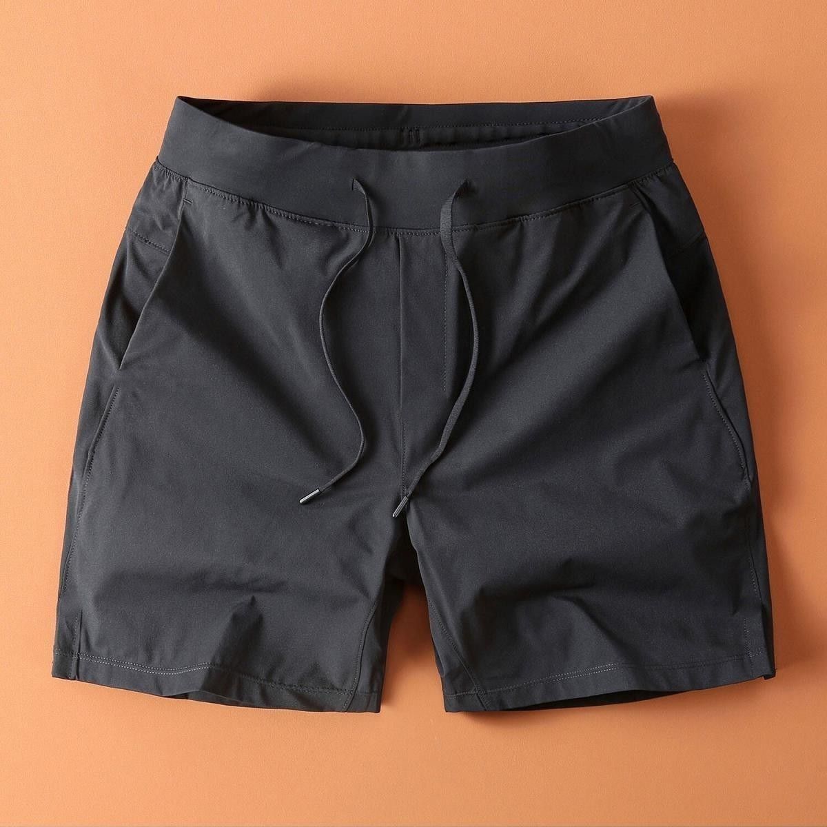 2026 Summer Breathable Quick-Drying Men's Shorts, Ice Silk Thin Style, Outerwear, Mid-Length, Slim Fit, Elastic, Sports & Casual Shorts