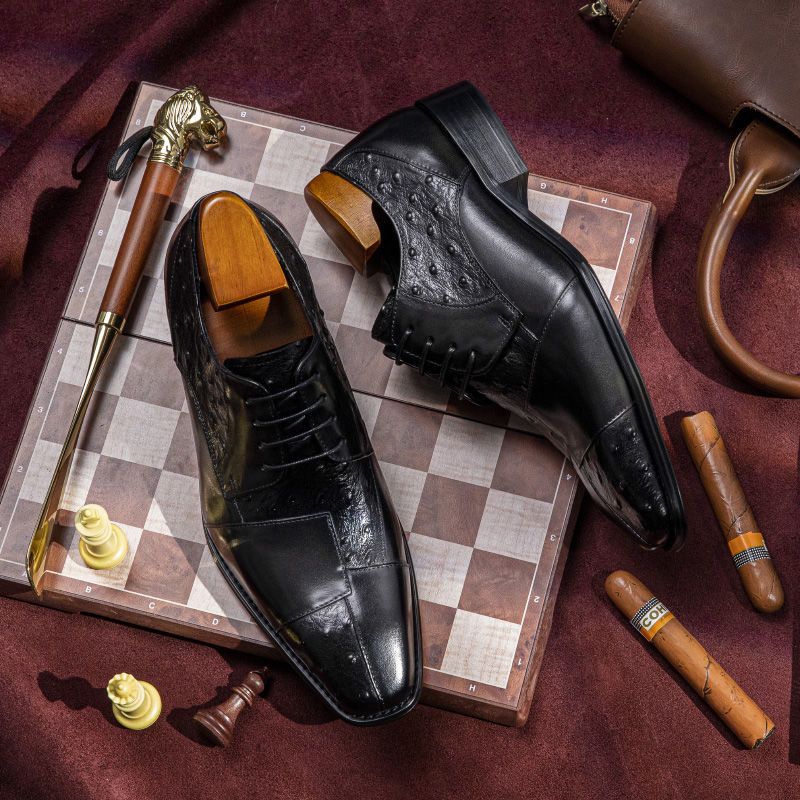 Men's leather shoes, business formal style, British style, youth, genuine leather casual brogue men's shoes