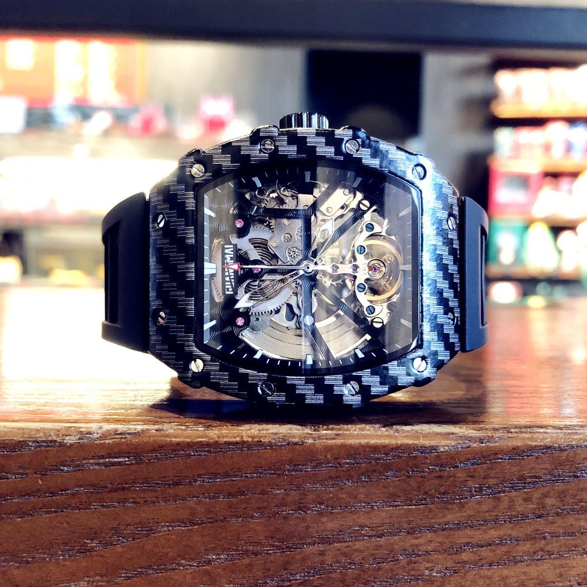 Blue and green diamond full-star watch, men's full-diamond watch, New style.