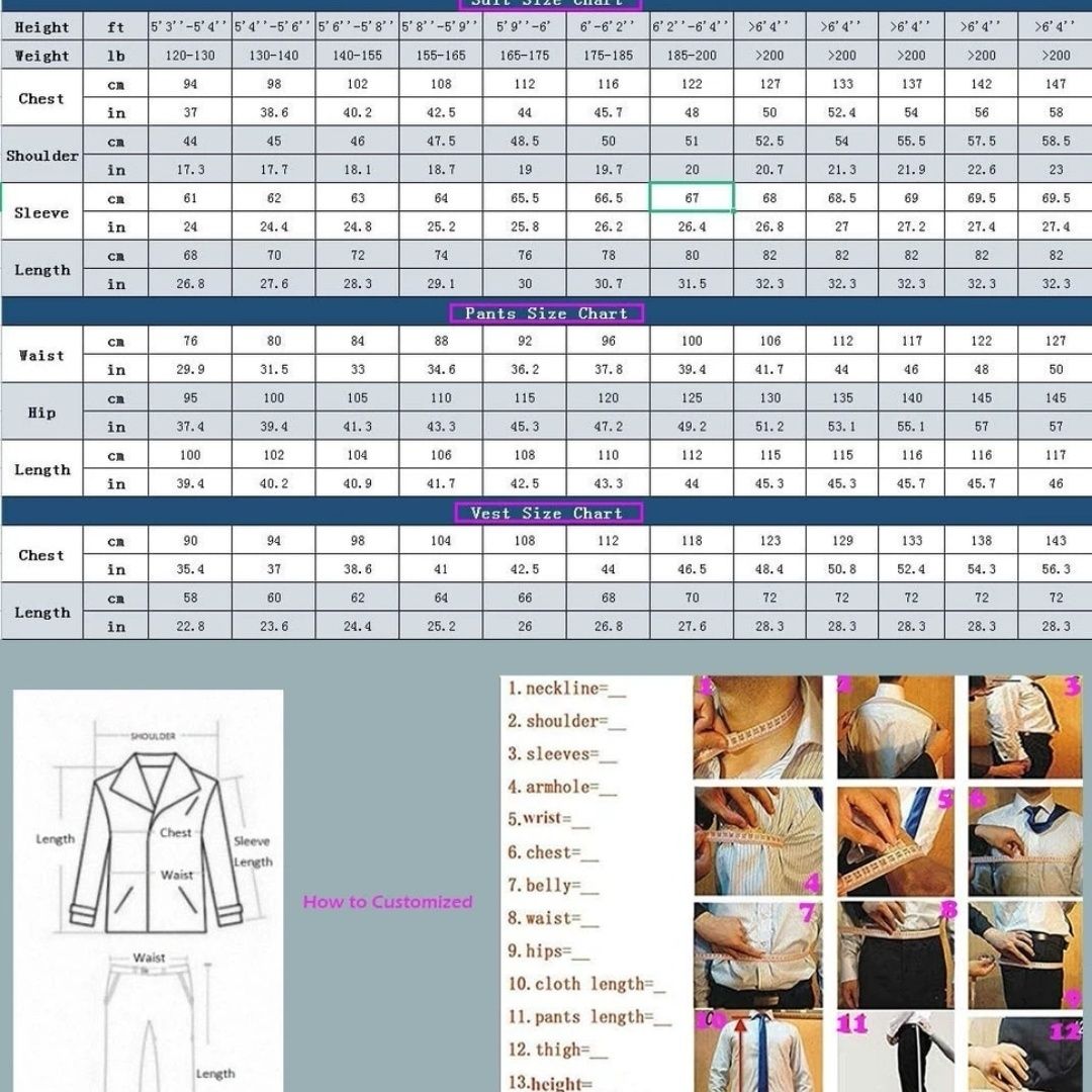 Man Suits Set Top and Pants Groom Italian Manufacturered.