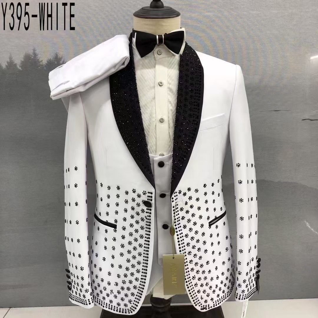Men's Suit, Foreign Trade Men's Performance Suit, Fitted for Singers and Hosts, Stage Gift