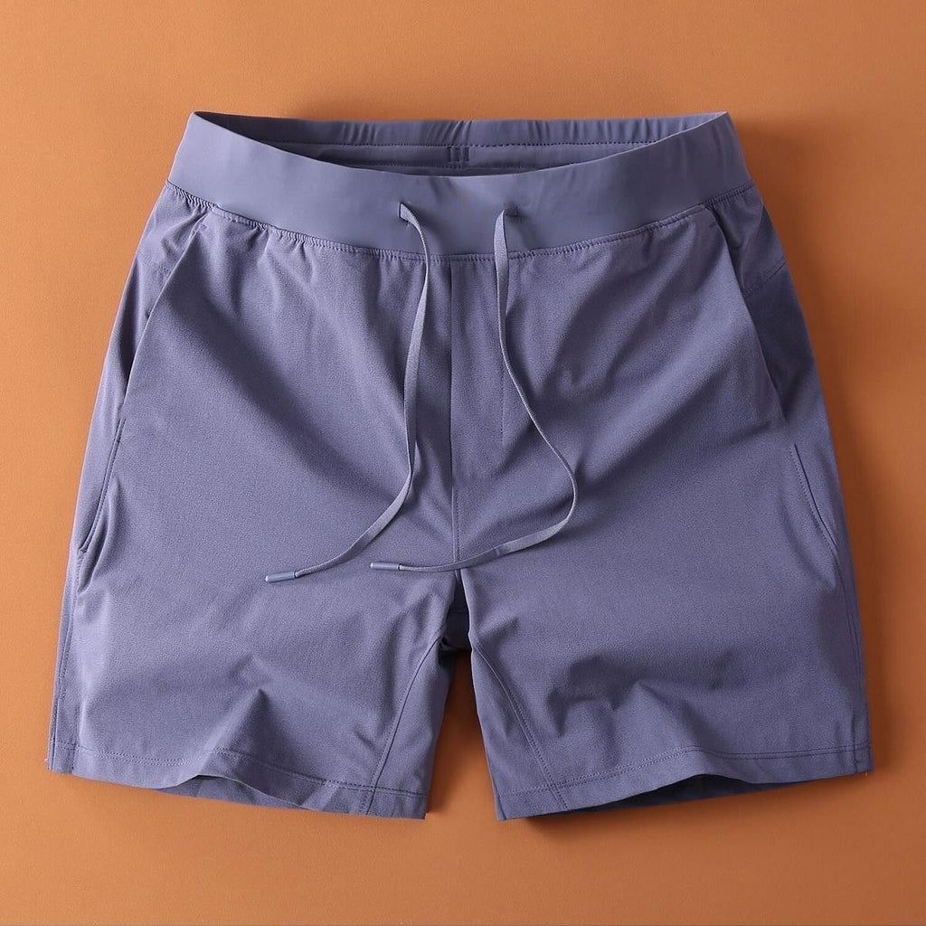 2026 Summer Breathable Quick-Drying Men's Shorts, Ice Silk Thin Style, Outerwear, Mid-Length, Slim Fit, Elastic, Sports & Casual Shorts
