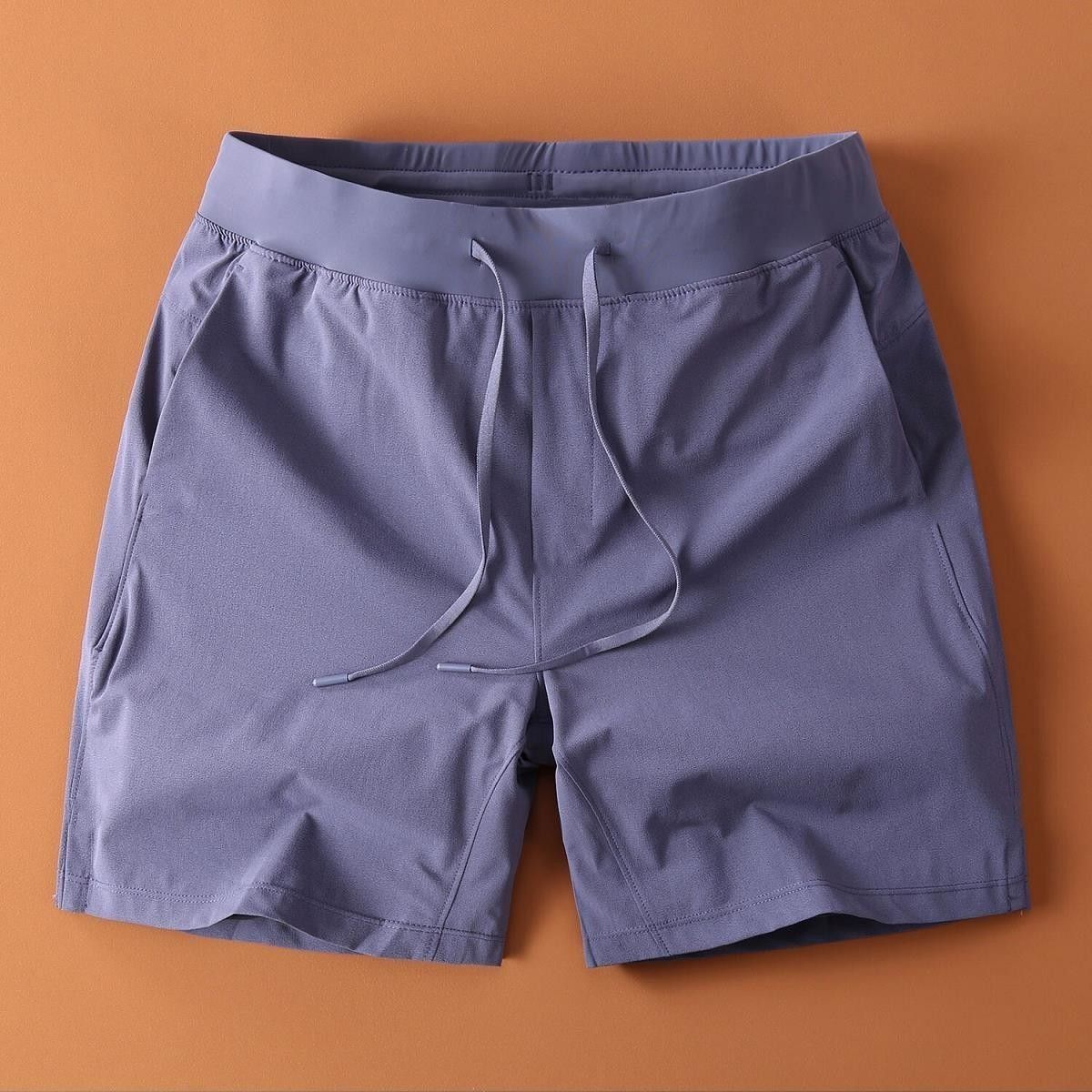 2026 Summer Breathable Quick-Drying Men's Shorts, Ice Silk Thin Style, Outerwear, Mid-Length, Slim Fit, Elastic, Sports & Casual Shorts
