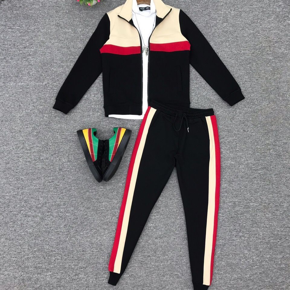 New trendy men's and women's patchwork jacket, slim fit color-blocked outerwear, skinny jeans,