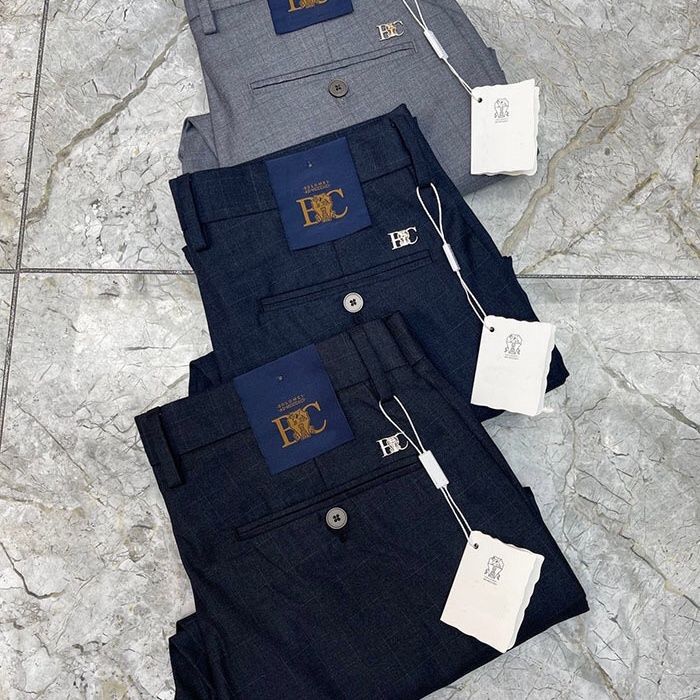 Thin Silky Elastic Slim Straight Leg Casual Pants for Men, Business Style