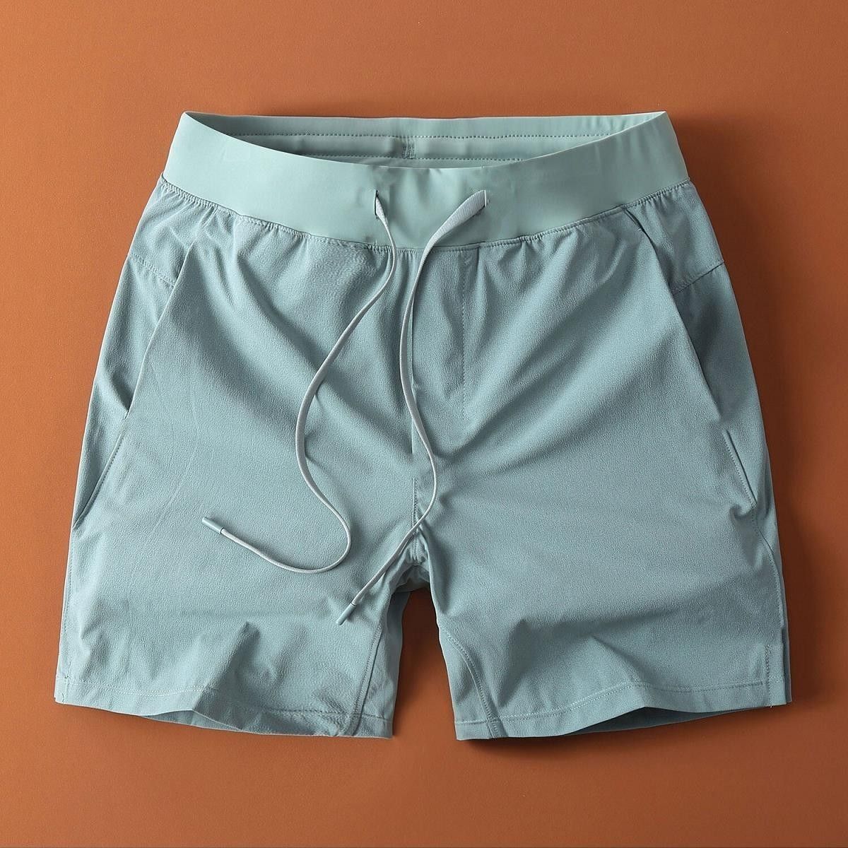 2026 Summer Breathable Quick-Drying Men's Shorts, Ice Silk Thin Style, Outerwear, Mid-Length, Slim Fit, Elastic, Sports & Casual Shorts