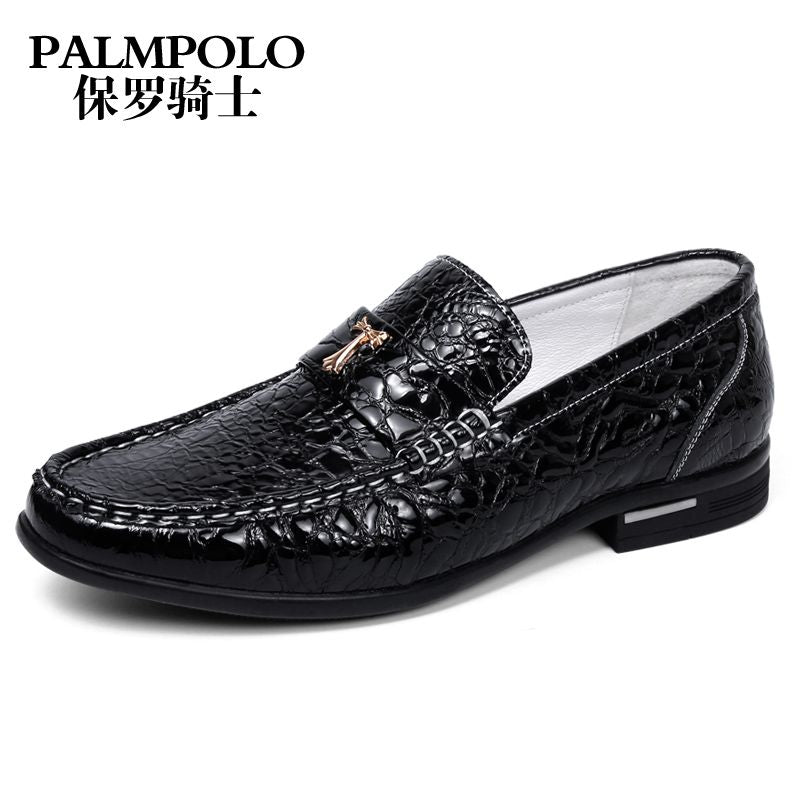 Men's Genuine Leather Korean Style Trendy Shoes Men's Leather Shoes Comfortable Business