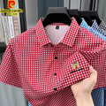 Pierre Cardin Cooling Ice Silk Short-Sleeve Shirt for Men, Thin and Casual Summer Style