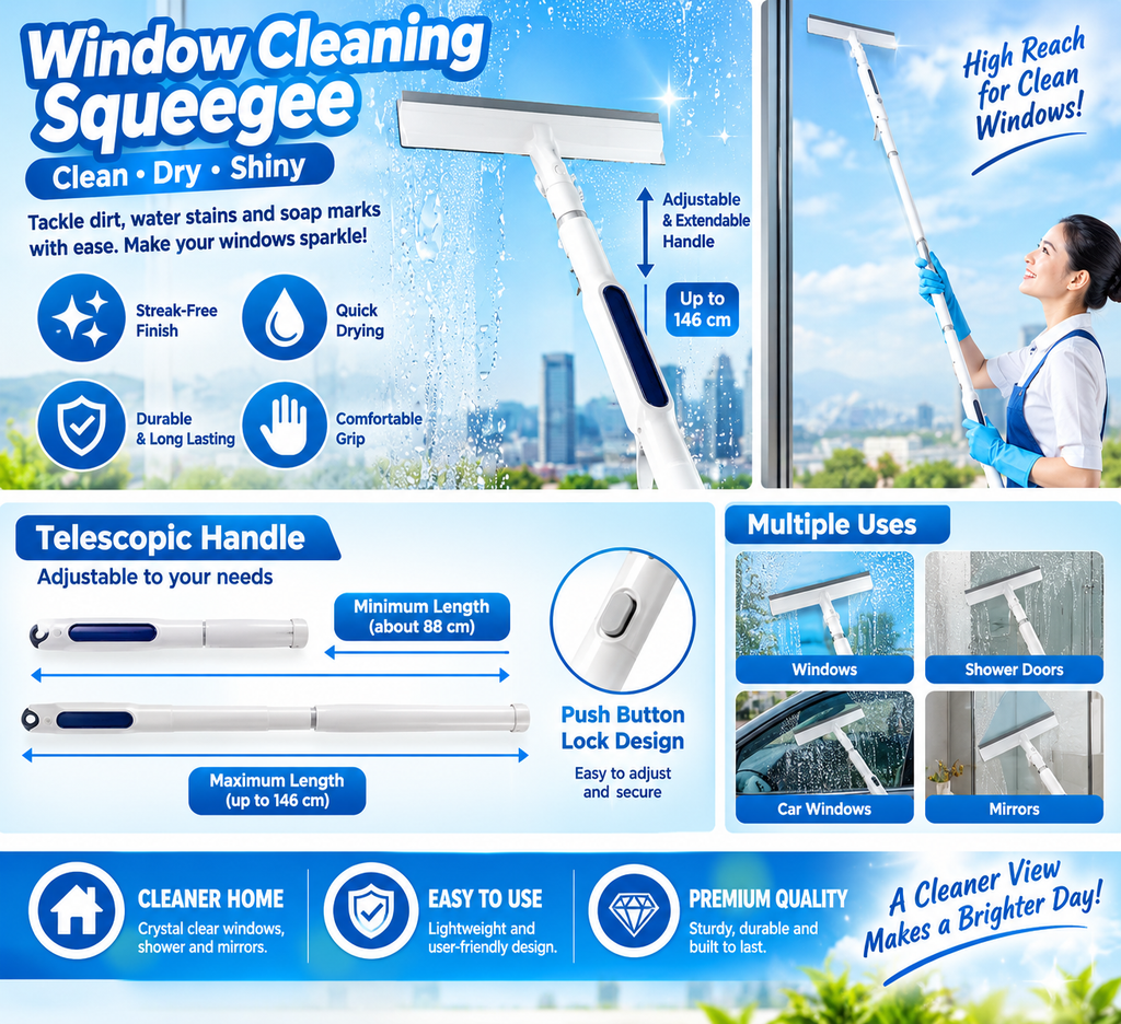 Window cleaning tool, high-rise building exterior cleaning spray glass scraper