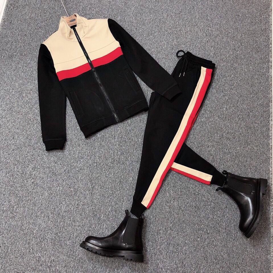 New trendy men's and women's patchwork jacket, slim fit color-blocked outerwear, skinny jeans,