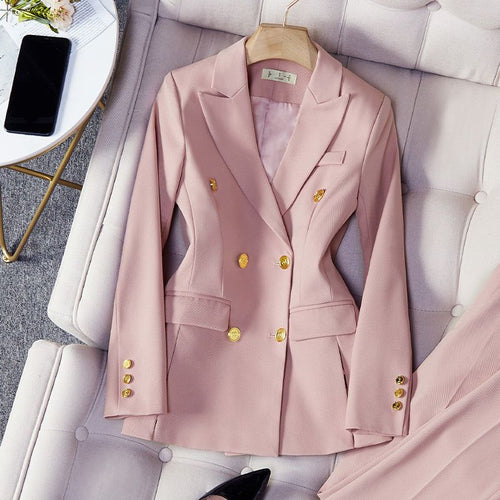 High-end khaki suit jacket for women, perfect for spring and autumn, exuding professional and casual formal style.