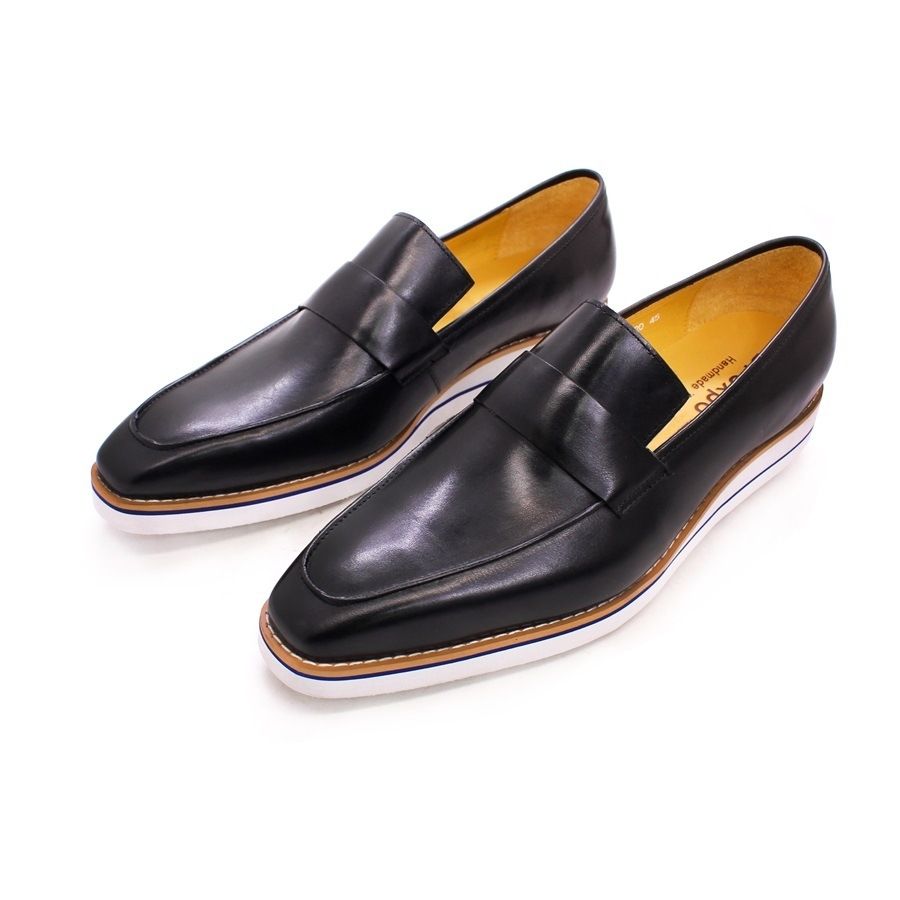 Stylish Handmade Leather Shoes for Men - Slip-on Loafers, Genuine Leather Casual Shoes, Breathable