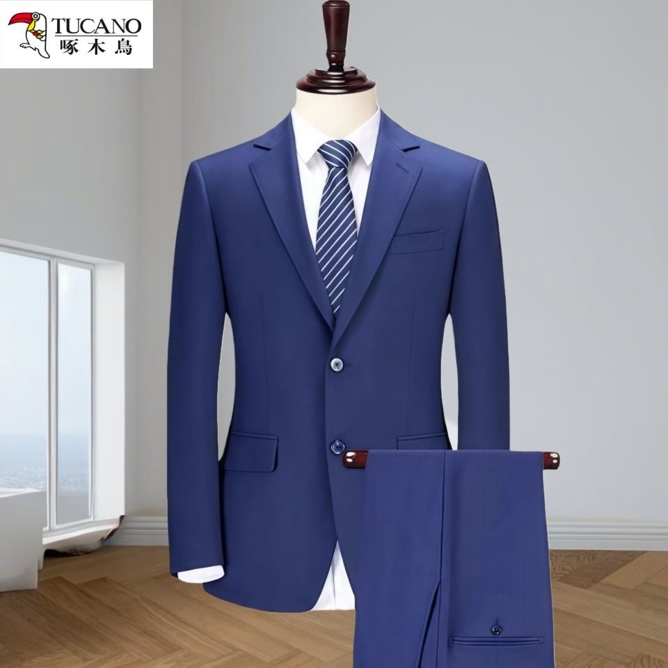 Suit Set - Wrinkle-Free and Wear-Resistant for Middle-Aged Business Professionals