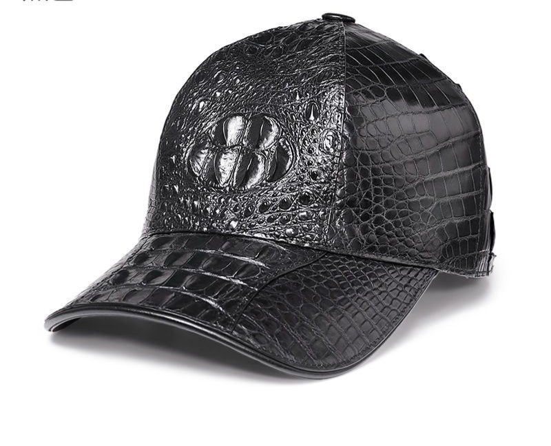 Crocodile Skin Beret, Outdoor High-End American Style Hooded Trendy Genuine Leather Unisex