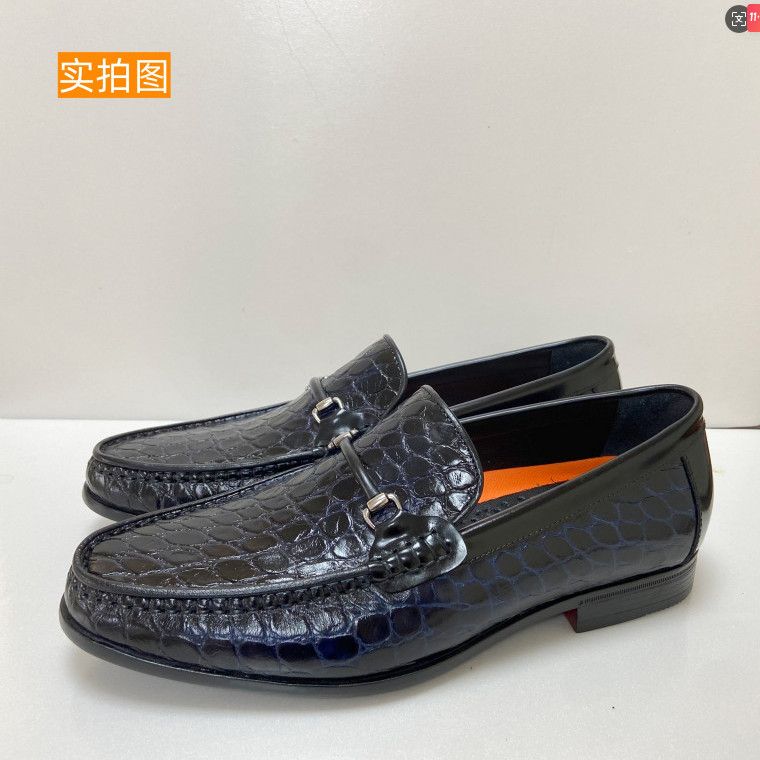 [Business Bestseller] Men's Low-Top Leather Shoes, Comfortable, Stylish, Handmade Slip-On