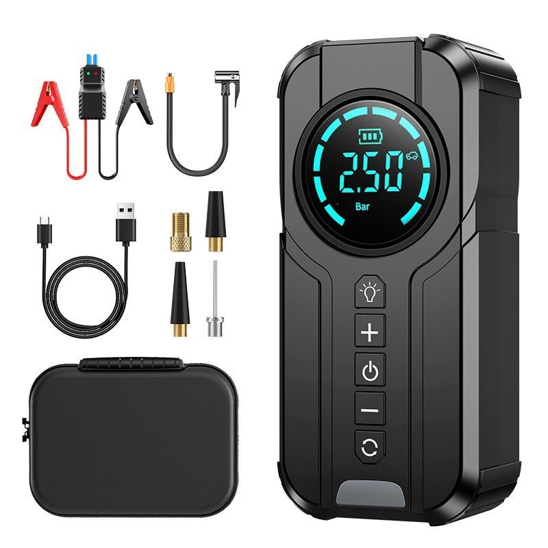 Cross-border car emergency jump starter, air pump, multi-functional portable power bank