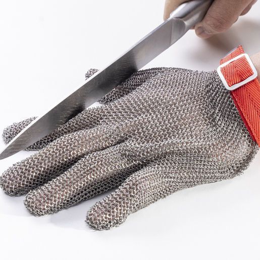 Level 9 cut-resistant gloves, 316L stainless steel, double-sided cut-resistant, food-grade slaughter gloves.
