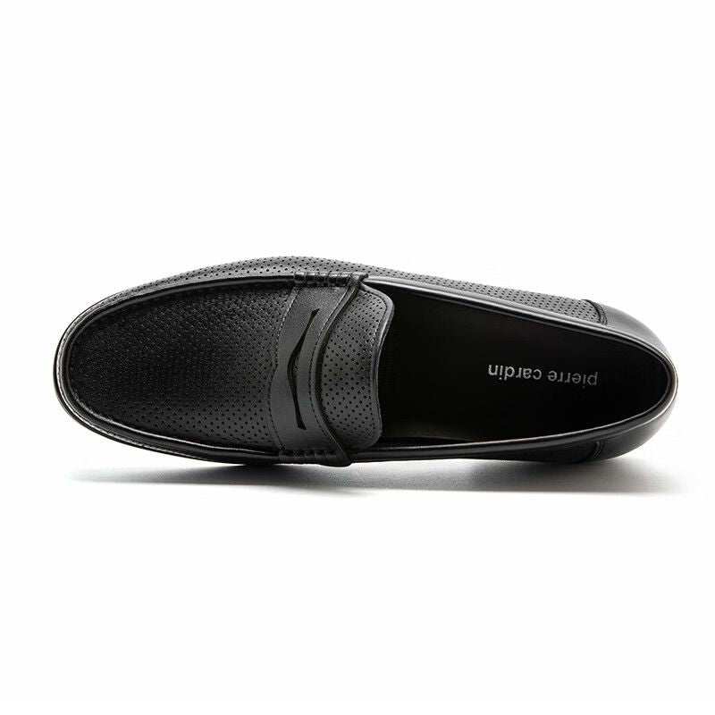 Discounted men's leather shoes, summer, genuine leather, breathable, men's business casual platform loafers