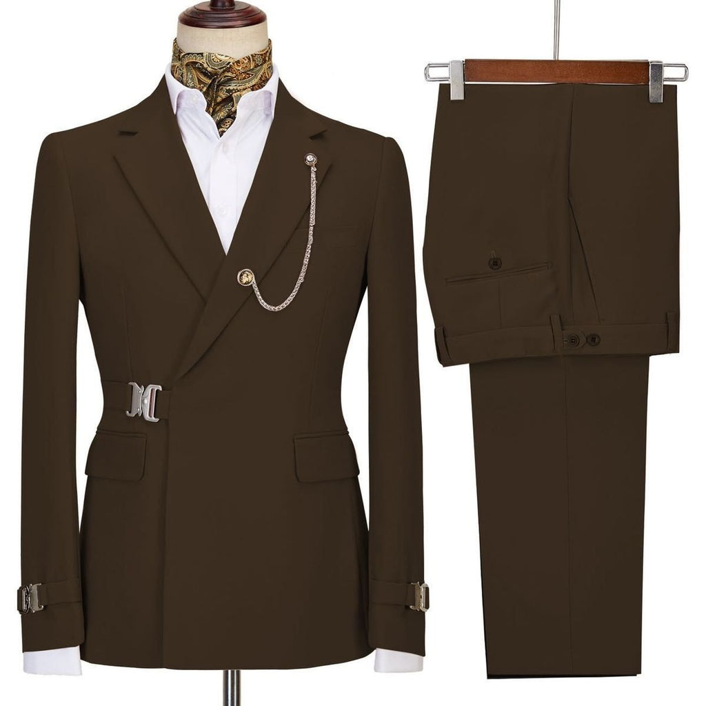 Man Suits Set Top and Pants Groom Italian Manufacturered.