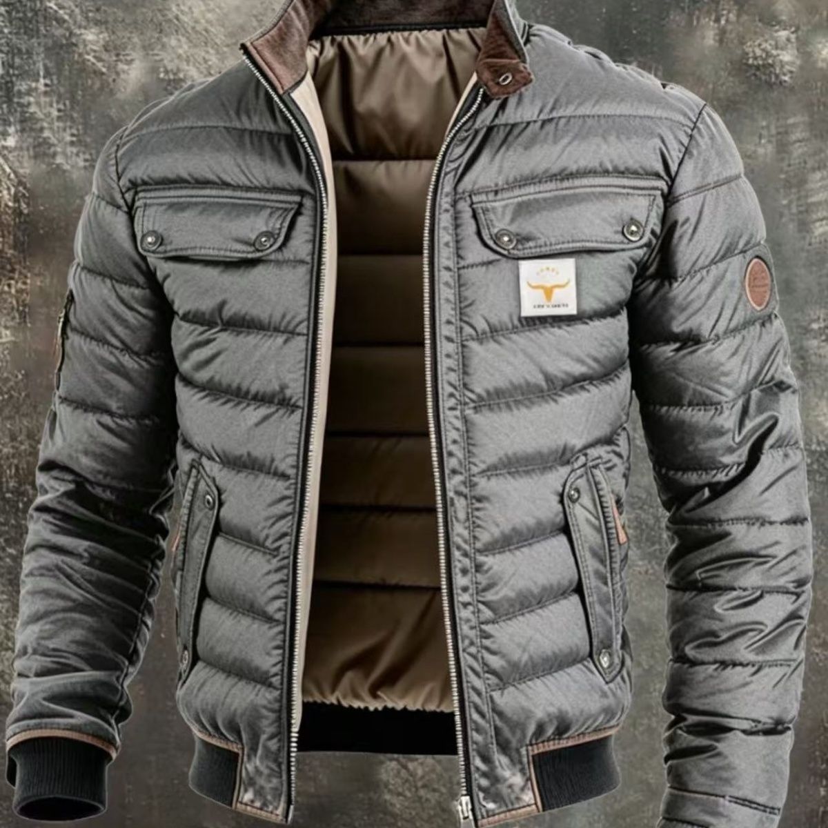 Retro-style leather quilted patchwork design, perfect for autumn and winter, available on Resmore and Amazon