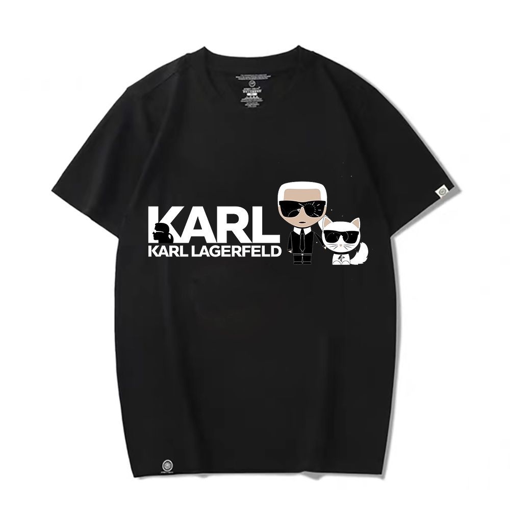 High Street Cut 2026 Summer Embroidered Men's Short-Sleeve T-Shirt Trendy Slim Fit Crew Neck