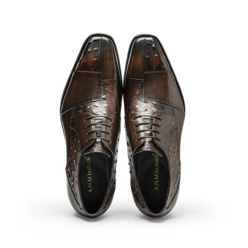 Men's leather shoes, business formal style, British style, youth, genuine leather casual brogues.